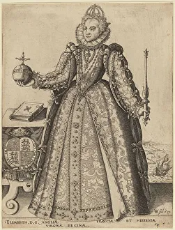 Queen Bess Prints: Elizabeth, Queen of Great Britain, published 1601. Creator: Christoffel van Sichem I