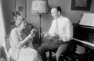 Winding Prints: Elizabeth Wheeler and William Wheeler, between c1915 and c1920. Creator: Bain News Service
