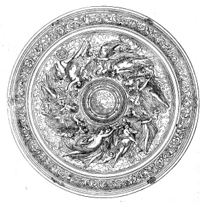 Trade Fair Prints: Top of Elkington's silver repoussé table