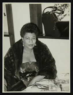 Earring Prints: Ella Fitzgerald after a concert at Colston Hall, Bristol, 24 February 1955. Artist