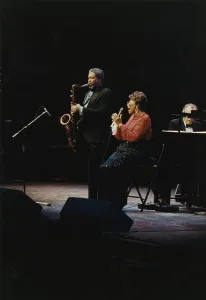 Albert Hall Prints: Ella Fitzgerald and Frank Foster, Royal Albert Hall, London, 1990. Creator: Brian Foskett