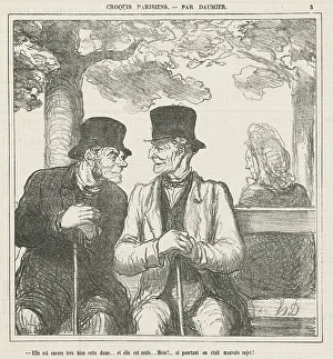 Elle est encore très bien, cette dame... 19th century. Creator: Honore Daumier