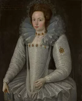 Pearls Collection: Ellen Maurice (1578-1626), 1597. Creator: Marcus Gheeraerts, the Younger