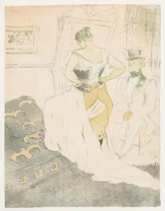 Post Impression Prints: Elles: Woman In a Corset, 1896. Creator: Henri de Toulouse-Lautrec (French, 1864-1901)
