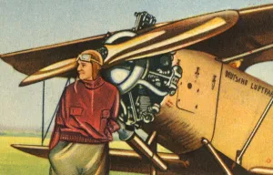 Euge Prints: Elly Beinhorn with her plane, 1932. Creator: Unknown