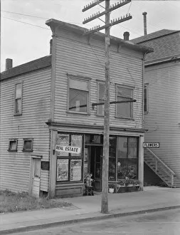 Telecommunication Gallery: Elma, Grays Harbor County, Western Washington, 1939. Creator: Dorothea Lange