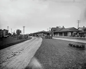Elmhurst, Ill. C. & N.W. Ry. [Chicago and North Western Railway] Station, between 1880 and 1899. Creator: Unknown. Elmhurst, Ill. C. & N.W. Ry. [Chicago and North Western Railway] Station, between 1880 and 1899. Creator: Unknown