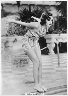 Swimming Costume Gallery: Elsa Marriott, actress, 1938