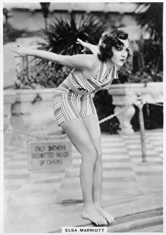Swimming Pool Prints: Elsa Marriott, actress, 1938