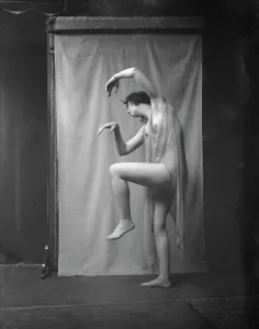 Distorted Prints: Elsie Dufour dancer, between 1918 and 1920. Creator: Arnold Genthe
