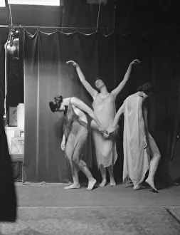 Emergence Prints: Elsie Dufour dancers, between 1918 and 1920. Creator: Arnold Genthe