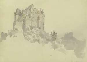 Copyspace Prints: Eltz castle, 1841. Creator: Carl Theodor Reiffenstein