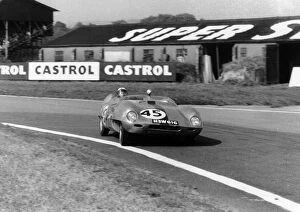 Burgess Collection: Elva Climax, I.Burgess at Goodwood 1958. Creator: Unknown
