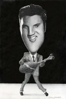Music Industry Prints: Elvis Presley. Creator: Dan Springer
