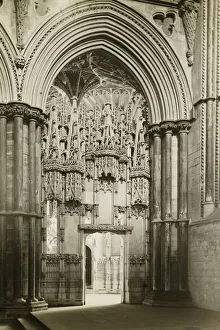 Evans Frederick Henry Hon Frps Prints: Ely Cathedral: Bishop Alcocks Chapel from Reho-Choir, 1891
