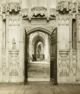 Evans Frederick Henry Hon Frps Prints: Ely Cathedral: From Br. Wests Chapel into South Choir Aisle, c. 1891