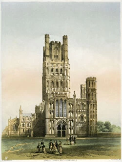 Ely Cathedral, Cambridgeshire, c1870. Artist: WL Walton