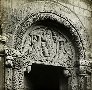 Ely Cathedral: Carving Over Priors Door, 1891. Creator: Frederick Henry Evans