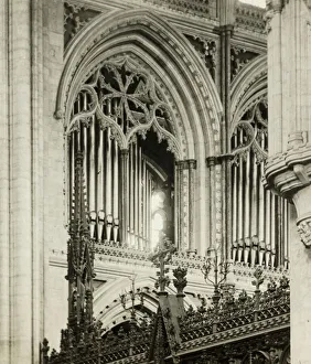 Evans Frederick Henry Hon Frps Prints: Ely Cathedral: Choir Triforium, North Side, c. 1891. Creator: Frederick Henry Evans
