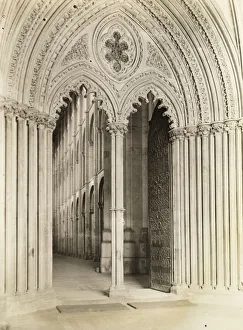 Evans Frederick Henry Hon Frps Prints: Ely Cathedral: Galilee Porch, Door into Nave, c. 1891. Creator: Frederick Henry Evans