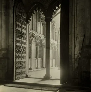 Evans Frederick Henry Hon Frps Prints: Ely Cathedral: Galilee Porch from Nave, c. 1891. Creator: Frederick Henry Evans