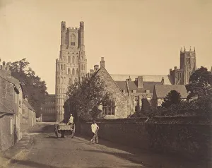 Ely Cathedral, from the Grammar School, 1857. Creator: Roger Fenton Ely Cathedral, from the Grammar School, 1857. Creator: Roger Fenton