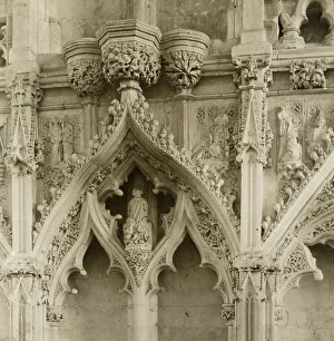 Stonework Prints: Ely Cathedral: Lady Chapel, details, c. 1891. Creator: Frederick Henry Evans