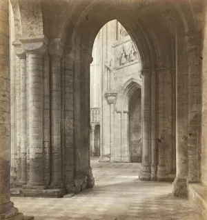 Evans Frederick Henry Hon Frps Prints: Ely Cathedral: Late Afternoon Across the Transepts, c. 1891