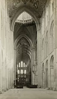 Ely Cathedral: Nave to East, from Octagon Arch, 1891. Creator: Frederick Henry Evans