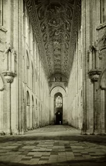 Ely Cathedral: Nave, to West, c. 1891. Creator: Frederick Henry Evans