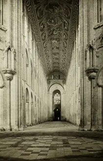 Ely Cathedral: Nave, to West, c. 1891. Creator: Frederick Henry Evans Ely Cathedral: Nave, to West, c. 1891. Creator: Frederick Henry Evans