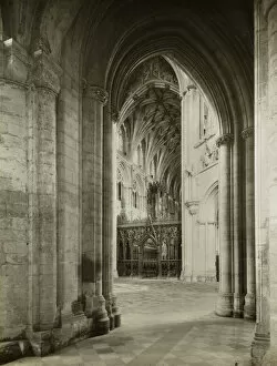 Ely Cathedral: Octagon from South Aisle, c. 1891. Creator: Frederick Henry Evans