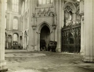 Evans Frederick Henry Hon Frps Prints: Ely Cathedral: Octagon from South Transept Chairs & Benches Removed, 1899