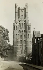 Evans Frederick Henry Hon Frps Prints: Ely Cathedral: West Tower from the Gallery, c. 1891. Creator: Frederick Henry Evans
