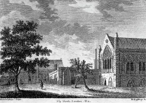 Ely House, afterwards Hatton House, Holborn, 18th century, (1908). Artist: R Godfrey