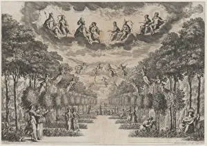 Kusel Mathaus Prints: The Elysian Fields; set design from La Monarchia Latina Trionfante