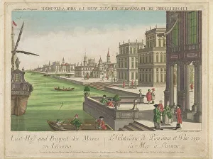 Embankment and view to the sea from Livorno, 1755-1779. Creator: Balthasar Friedrich Leizelt