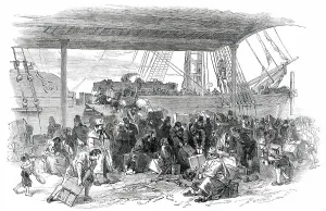 Dockside Prints: The Embankment, Waterloo Docks, Liverpool, 1850. Creator: Smyth