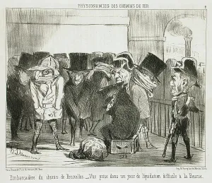 Investment Prints: Embarcadère du chemin de Bruxelles, 1852. Creator: Honore Daumier