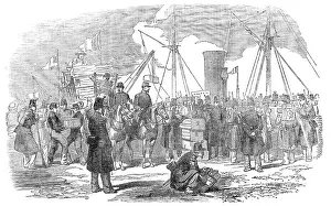 Embarkation of Arms, at Calais, on Friday, 1854. Creator: Unknown