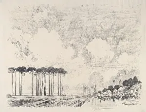 The Embarkation Camp, the Classic Grove, 1917. Creator: Joseph Pennell
