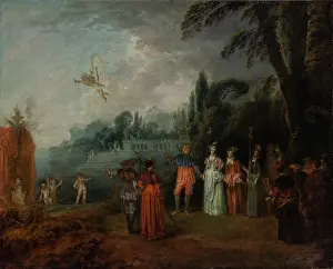 Leaving Prints: The Embarkation for Cythera, c1709-1710. Creator: Jean-Antoine Watteau