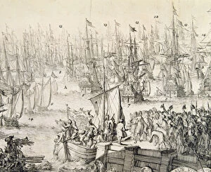 Images Dated 4th April 2013: Embarkation to England on 11th November 1688 of William III (1650 - 1702), called