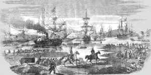 Embarkation Prints: Embarkation of the French Troops at Toulon, 1854. Creator: Unknown