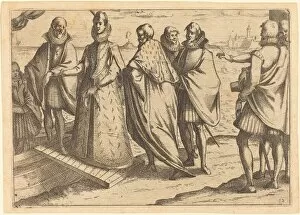 Voyage Collection: Embarkation at Genoa, 1612. Creator: Jacques Callot