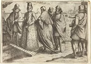 Austria Margaret Of Collection: Embarkation at Genoa [recto], 1612. Creator: Jacques Callot