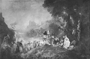 Antoine Watteau Collection: The Embarkation for the Island of Cytherea, 1717, (1912). Artist: Jean-Antoine Watteau