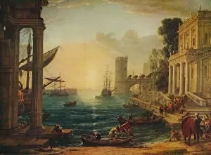 Yockney Gallery: The Embarkation of the Queen of Sheba, 1648, (c1915). Artist: Claude Lorrain