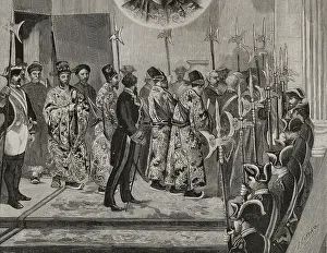 Embassy of the King of Annam to King Alfonso XII, Madrid, Spain, May 12, 1878. Creator: Andres Ovejero