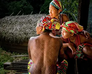 Panama Prints: Embera Women. Creator: Dorte Verner
